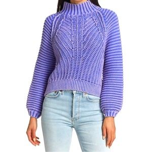 Free People Sweetheart sweater in blue egret